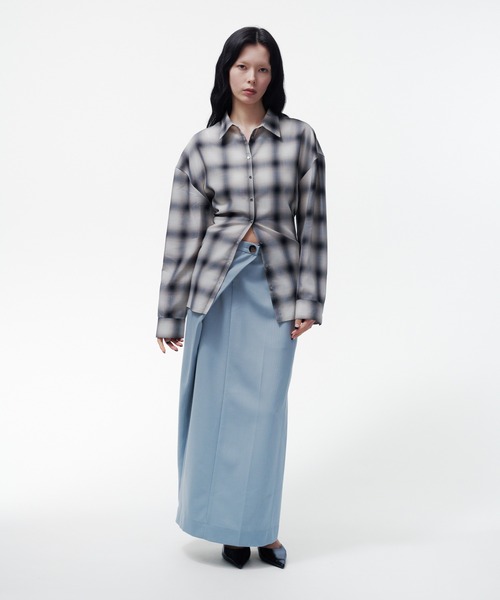 THINGS THAT MATTER(シングス ザット マター)の「MULTIWAY SLEEVE CHECK SHIRT / マルチウェイ スリーブ チェック シャツ(シャツ/ブラウス・レディース・ブルー/アイボリー・FREE)」の18枚目の写真