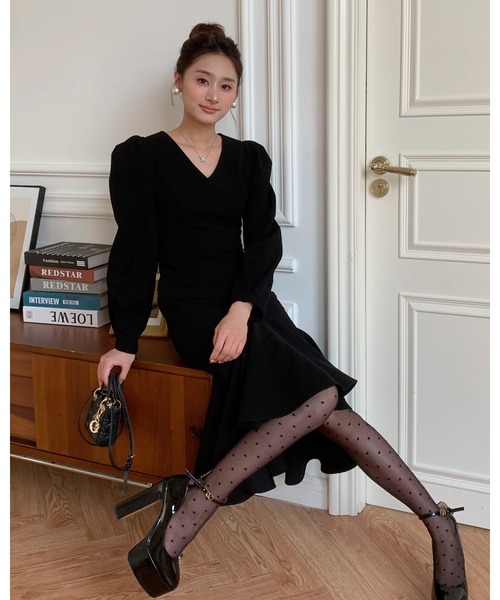 BIRTHDAY BASH(バースデイバッシュ)の「PEPLUM FISHTAIL DRESS(ペプラムフィッシュテールドレス)(ワンピース・レディース・ブラック・S/M)」の8枚目の写真