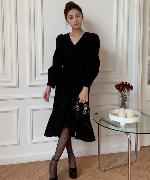 BIRTHDAY BASH(バースデイバッシュ)の「PEPLUM FISHTAIL DRESS(ペプラムフィッシュテールドレス)(ワンピース・レディース・ブラック・S/M)」の13枚目の写真