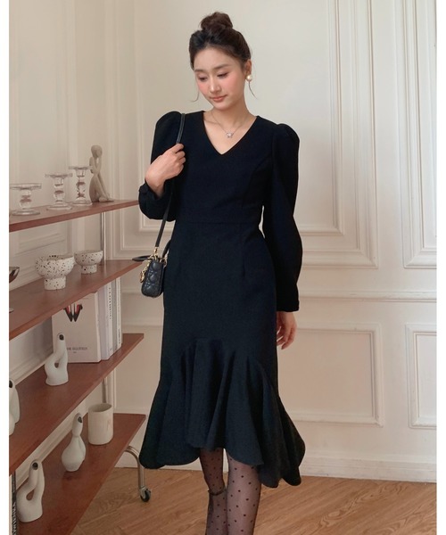 BIRTHDAY BASH(バースデイバッシュ)の「PEPLUM FISHTAIL DRESS(ペプラムフィッシュテールドレス)(ワンピース・レディース・ブラック・S/M)」の10枚目の写真