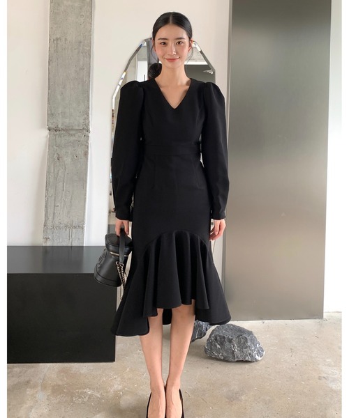 BIRTHDAY BASH(バースデイバッシュ)の「PEPLUM FISHTAIL DRESS(ペプラムフィッシュテールドレス)(ワンピース・レディース・ブラック・S/M)」の17枚目の写真