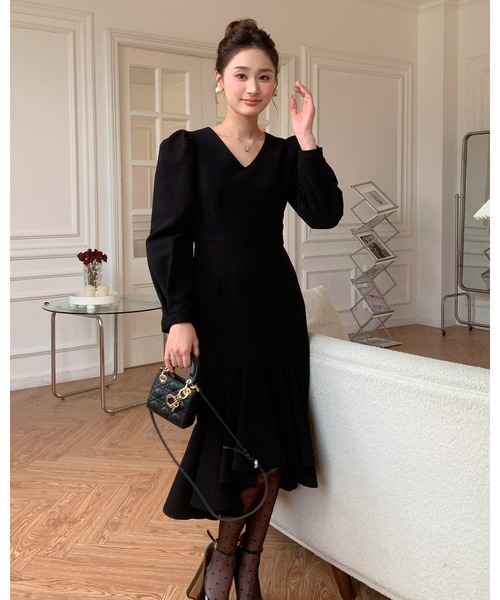 BIRTHDAY BASH(バースデイバッシュ)の「PEPLUM FISHTAIL DRESS(ペプラムフィッシュテールドレス)(ワンピース・レディース・ブラック・S/M)」の3枚目の写真