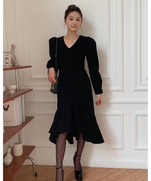 BIRTHDAY BASH(バースデイバッシュ)の「PEPLUM FISHTAIL DRESS(ペプラムフィッシュテールドレス)(ワンピース・レディース・ブラック・S/M)」の14枚目の写真