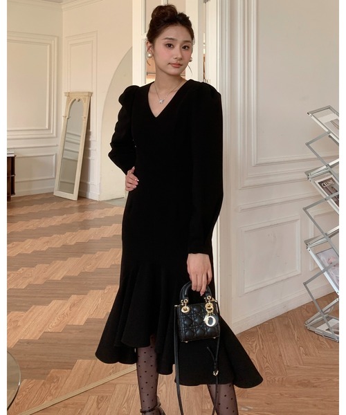 BIRTHDAY BASH(バースデイバッシュ)の「PEPLUM FISHTAIL DRESS(ペプラムフィッシュテールドレス)(ワンピース・レディース・ブラック・S/M)」の9枚目の写真