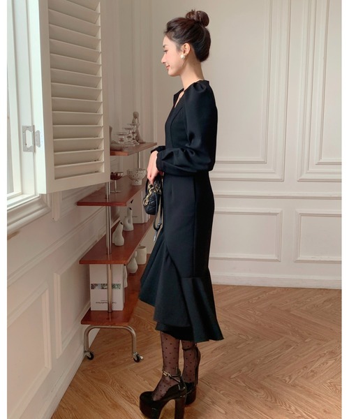 BIRTHDAY BASH(バースデイバッシュ)の「PEPLUM FISHTAIL DRESS(ペプラムフィッシュテールドレス)(ワンピース・レディース・ブラック・S/M)」の19枚目の写真