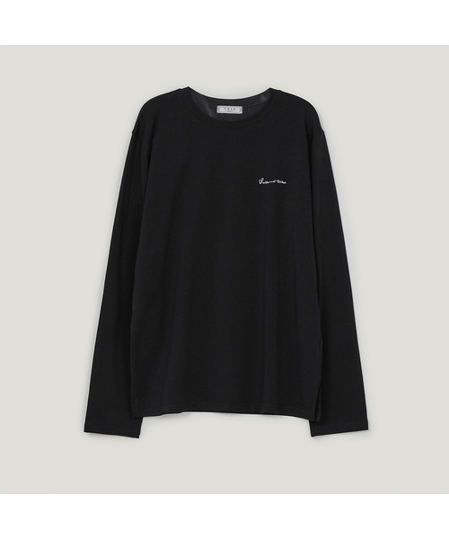 TWEE(トゥウィー)の「FOETO レタリング オーバーサイズ 長袖 Tシャツ(Tシャツ/カットソー・レディース・ブラック/ダークブラウン/ピンク/アイボリー・FREE)」の2枚目の写真