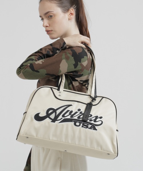 AVIREX（アヴィレックス）の「《WEB&DEPOT限定》LOGO BOSTON BAG（ボストンバッグ・レディース・レッド/ブラック/ホワイト系その他・F）」の2枚目の写真