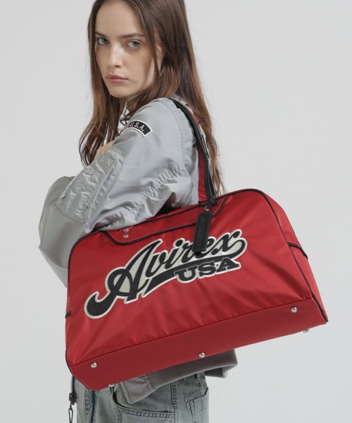 AVIREX（アヴィレックス）の「《WEB&DEPOT限定》LOGO BOSTON BAG（ボストンバッグ・レディース・レッド/ブラック/ホワイト系その他・F）」の3枚目の写真
