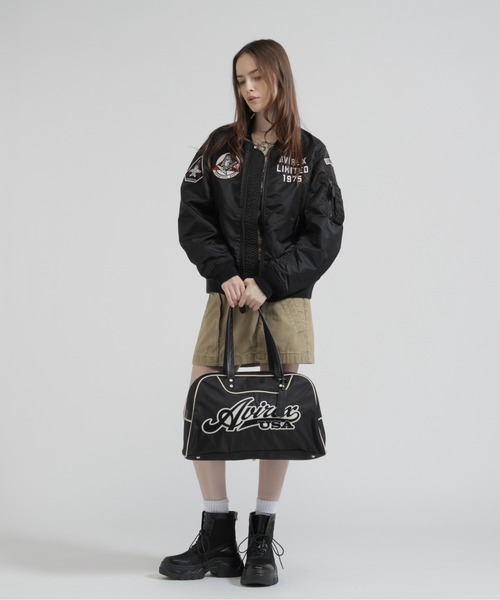 AVIREX（アヴィレックス）の「《WEB&DEPOT限定》LOGO BOSTON BAG（ボストンバッグ・レディース・レッド/ブラック/ホワイト系その他・F）」の4枚目の写真