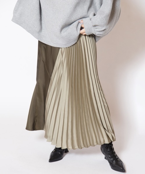 OSMOSIS(オズモーシス)の「切替プリーツスカート(スカート・レディース・ブラウン/カーキ/ブラック・ONE SIZE)」の17枚目の写真