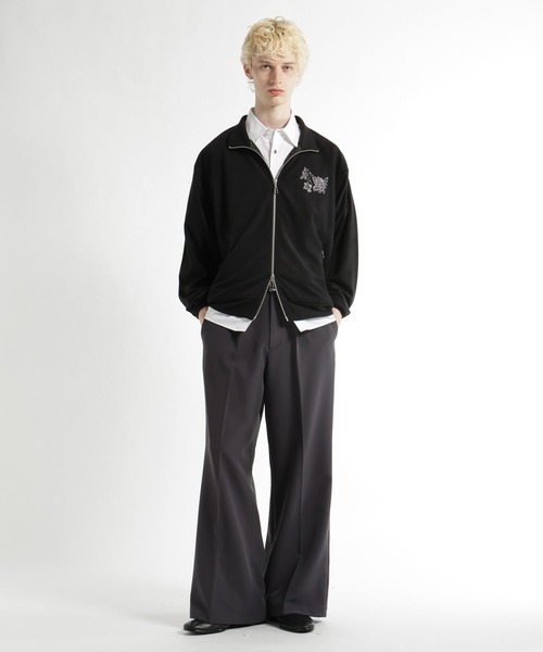 HARE（ハレ）の「TOROMIワイドフレアパンツ(HARE)（スラックス・メンズ・ブラック/グレー/ブラウン・LARGE/MEDIUM/SMALL）」の6枚目の写真