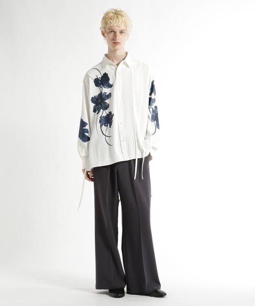 HARE（ハレ）の「TOROMIワイドフレアパンツ(HARE)（スラックス・メンズ・ブラック/グレー/ブラウン・LARGE/MEDIUM/SMALL）」の8枚目の写真