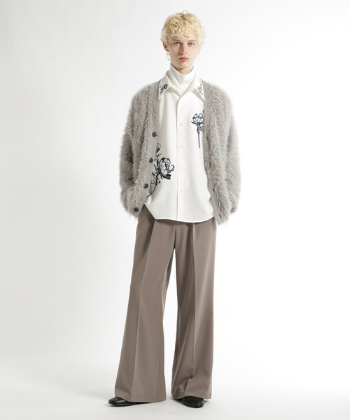 HARE（ハレ）の「TOROMIワイドフレアパンツ(HARE)（スラックス・メンズ・ブラック/グレー/ブラウン・LARGE/MEDIUM/SMALL）」の10枚目の写真