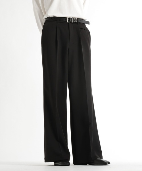 HARE（ハレ）の「TOROMIワイドフレアパンツ(HARE)（スラックス・メンズ・ブラック/グレー/ブラウン・LARGE/MEDIUM/SMALL）」の12枚目の写真