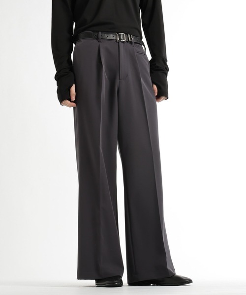 HARE（ハレ）の「TOROMIワイドフレアパンツ(HARE)（スラックス・メンズ・ブラック/グレー/ブラウン・LARGE/MEDIUM/SMALL）」の14枚目の写真