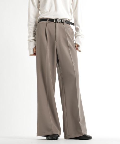 HARE（ハレ）の「TOROMIワイドフレアパンツ(HARE)（スラックス・メンズ・ブラック/グレー/ブラウン・LARGE/MEDIUM/SMALL）」の15枚目の写真