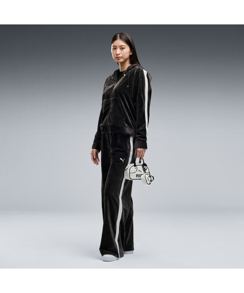 PUMA（プーマ）の「PUMA プーマ ウィメンズ ESS エレベーテッド ベロア フルジップ フーディ（ジャージ・レディース・ブルー/チョコ/ブラック・MEDIUM/LARGE/X-LARGE/SMALL）」の15枚目の写真