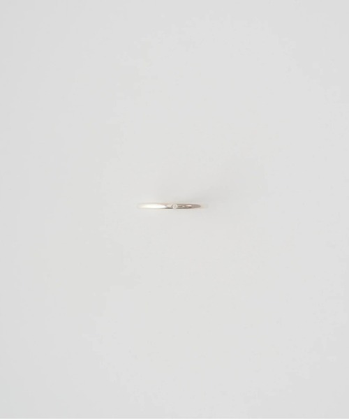 SHRINE（シュライン）の「【SHRINE】BASIC RING W/ STONE SLV/CLR（リング・メンズ・シルバー・13）」の2枚目の写真