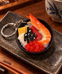 almo（アルモ）の「【Bls】【ZA】【Bling Leads】フェイクフードキーホルダー 丼 えび(BL)（キーホルダー）」