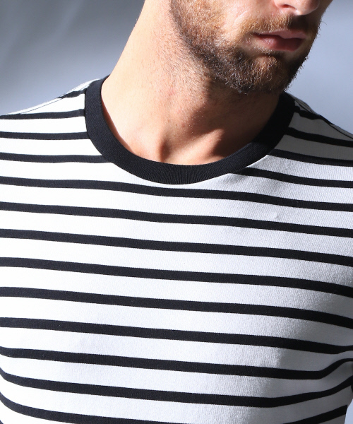 5351 POUR LES HOMMES(ゴーサンゴーイチプールオム)の「フラージュ天竺ボーダークルーネック(Tシャツ/カットソー・メンズ・その他・44/48/46)」の3枚目の写真