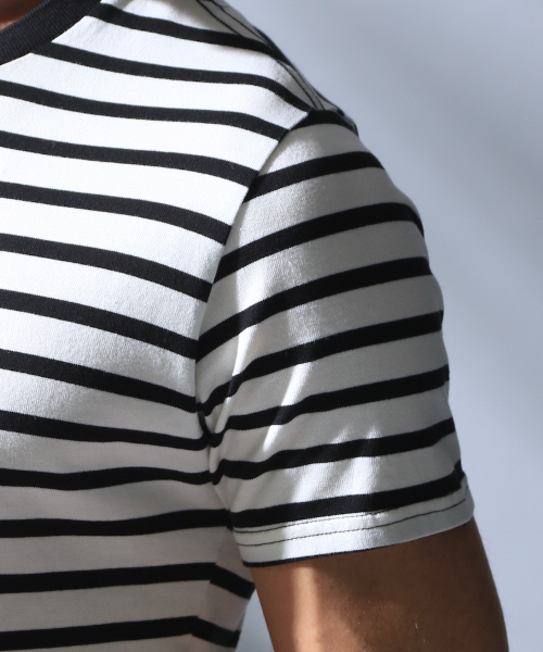 5351 POUR LES HOMMES(ゴーサンゴーイチプールオム)の「フラージュ天竺ボーダークルーネック(Tシャツ/カットソー・メンズ・その他・44/48/46)」の4枚目の写真