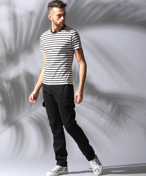 5351 POUR LES HOMMES(ゴーサンゴーイチプールオム)の「フラージュ天竺ボーダークルーネック(Tシャツ/カットソー・メンズ・その他・44/48/46)」の5枚目の写真