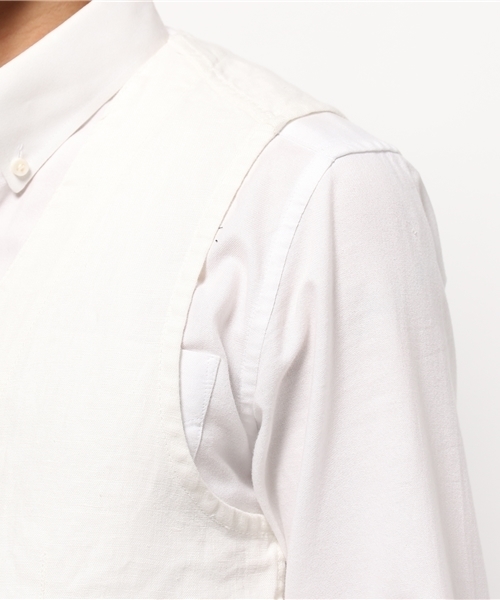 GRAND GLOBAL（グランドグローバル）の「GRAND GLOBAL / リネンワークベスト			（ベスト・メンズ・ホワイト・38/40）」の6枚目の写真