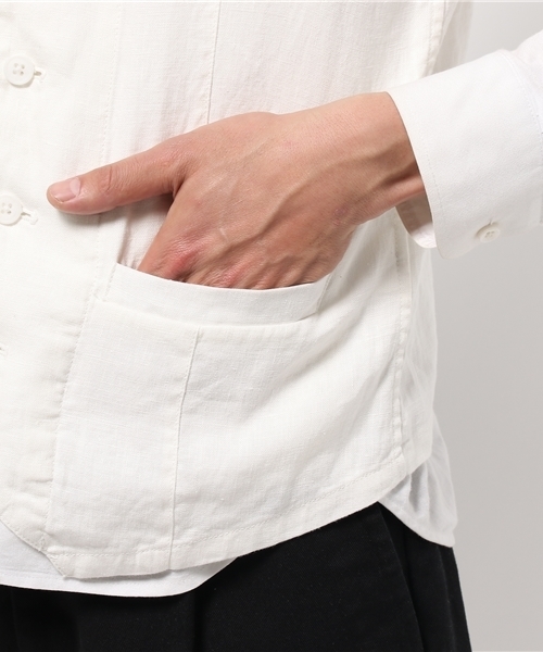 GRAND GLOBAL（グランドグローバル）の「GRAND GLOBAL / リネンワークベスト			（ベスト・メンズ・ホワイト・38/40）」の7枚目の写真