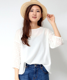 LBC | ジャガード袖2wayブラウス(シャツ/ブラウス)