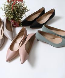 coen | リアルレザーパンプス（ライトピンク ⇒ WEB限定カラー）(パンプス)