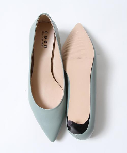 coen（コーエン）の「リアルレザーパンプス（ライトピンク ⇒ WEB限定カラー）（パンプス・レディース・ブラック/ナチュラル/ライトピンク/ライム・SMALL/MEDIUM/LARGE）」の16枚目の写真