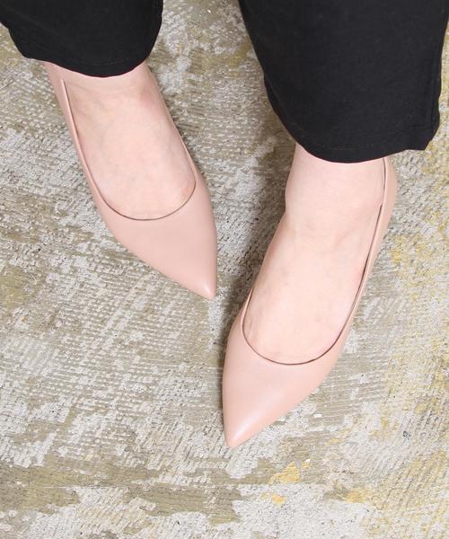 coen（コーエン）の「リアルレザーパンプス（ライトピンク ⇒ WEB限定カラー）（パンプス・レディース・ブラック/ナチュラル/ライトピンク/ライム・SMALL/MEDIUM/LARGE）」の18枚目の写真