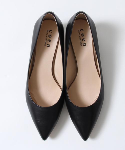coen（コーエン）の「リアルレザーパンプス（ライトピンク ⇒ WEB限定カラー）（パンプス・レディース・ブラック/ナチュラル/ライトピンク/ライム・SMALL/MEDIUM/LARGE）」の12枚目の写真
