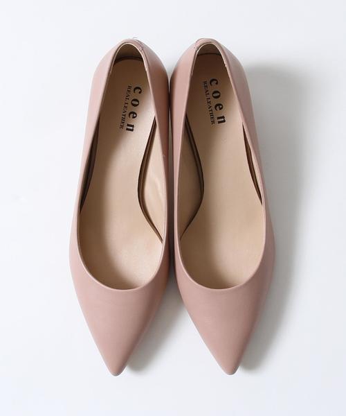 coen（コーエン）の「リアルレザーパンプス（ライトピンク ⇒ WEB限定カラー）（パンプス・レディース・ブラック/ナチュラル/ライトピンク/ライム・SMALL/MEDIUM/LARGE）」の14枚目の写真