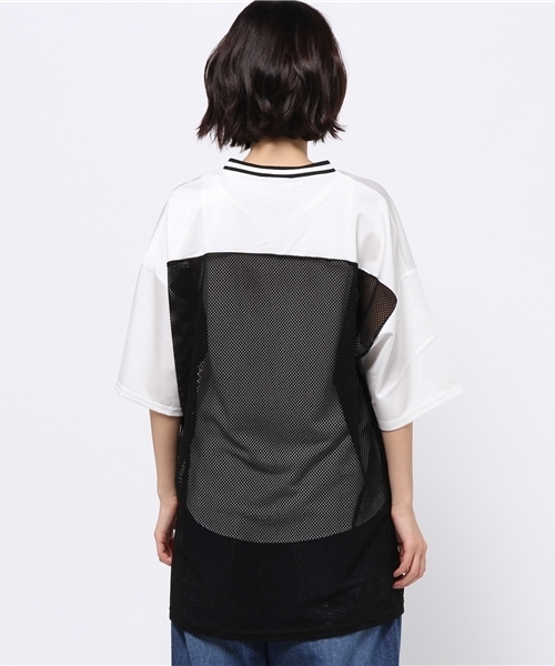 WEGO（ウィゴー）の「WEGO/メッシュBIG Tシャツ（Tシャツ/カットソー・レディース・ブラック/グリーン・FREE）」の5枚目の写真