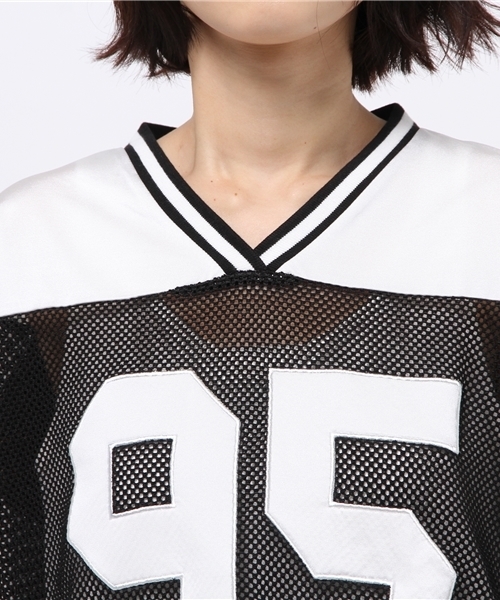 WEGO（ウィゴー）の「WEGO/メッシュBIG Tシャツ（Tシャツ/カットソー・レディース・ブラック/グリーン・FREE）」の6枚目の写真