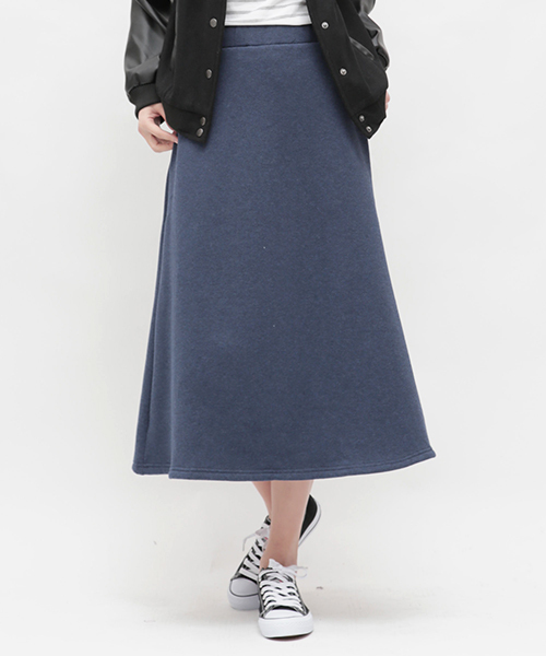 aimoha（アイモハ）の「裏起毛ウォームストレッチミモレ丈ロングスカート (AW) (LV)（スカート・レディース・ブラック/ネイビー/ワインレッド/ブラウン/ダークグレー/グリーン/グレイッシュベージュ/モカ・SMALL/MEDIUM/LARGE）」の7枚目の写真