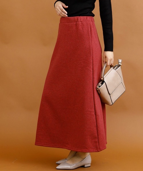 aimoha（アイモハ）の「裏起毛ウォームストレッチミモレ丈ロングスカート (AW) (LV)（スカート・レディース・ブラック/ネイビー/ワインレッド/ブラウン/ダークグレー/グリーン/グレイッシュベージュ/モカ・SMALL/MEDIUM/LARGE）」の8枚目の写真