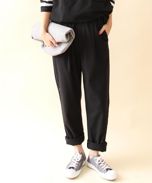 coen(コーエン)の「リラックステーパードパンツ(その他パンツ・レディース・ブラック/グレー/ライトグレー/ネイビー・LARGE/MEDIUM/SMALL)」の2枚目の写真