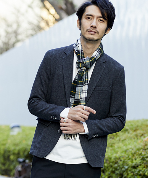 NUMBER (N)INE(ナンバーナイン)の「【NUMBER (N)INE】≪STUDIOUS限定≫ストレッチウールライクテーラードジャケット(テーラードジャケット・メンズ・ブラック/グレー・3/2/1)」の2枚目の写真