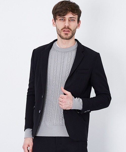 NUMBER (N)INE(ナンバーナイン)の「【NUMBER (N)INE】≪STUDIOUS限定≫ストレッチウールライクテーラードジャケット(テーラードジャケット・メンズ・ブラック/グレー・3/2/1)」の1枚目の写真