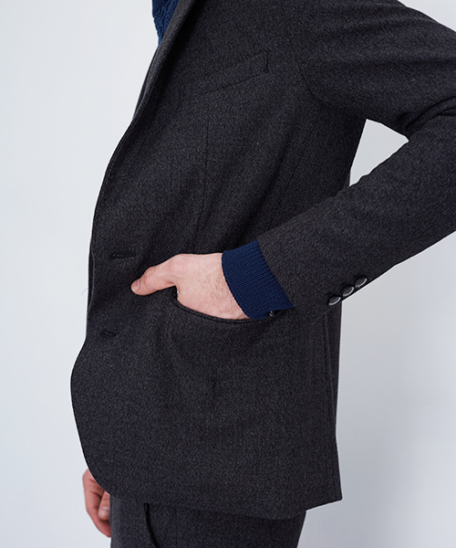 NUMBER (N)INE(ナンバーナイン)の「【NUMBER (N)INE】≪STUDIOUS限定≫ストレッチウールライクテーラードジャケット(テーラードジャケット・メンズ・ブラック/グレー・3/2/1)」の21枚目の写真