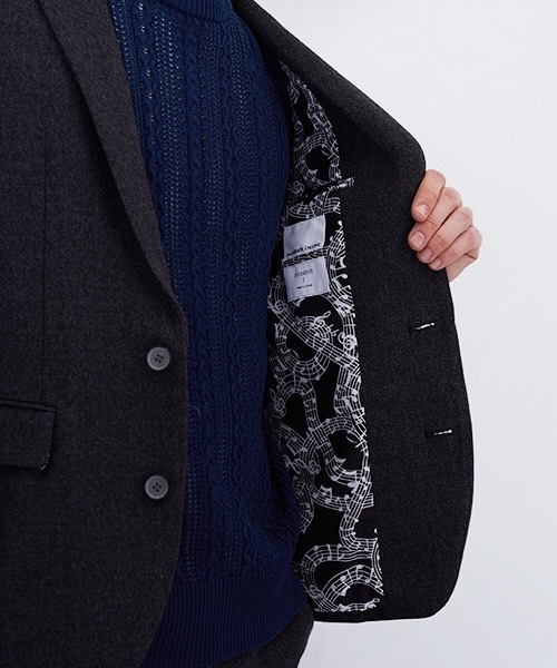 NUMBER (N)INE(ナンバーナイン)の「【NUMBER (N)INE】≪STUDIOUS限定≫ストレッチウールライクテーラードジャケット(テーラードジャケット・メンズ・ブラック/グレー・3/2/1)」の22枚目の写真