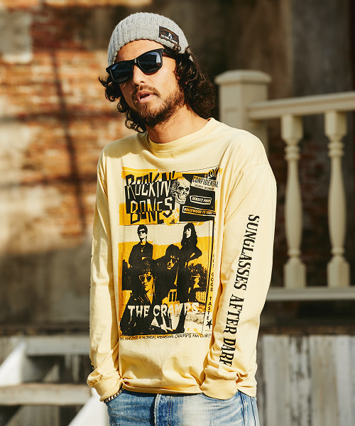 HYSTERIC GLAMOUR(ヒステリックグラマー)の「CR/ROCK’N BONES COVER プリント リブ付Tシャツ(Tシャツ/カットソー・メンズ・ホワイト/イエロー/ブルー・X-SMALL/SMALL/MEDIUM/LARGE)」の3枚目の写真