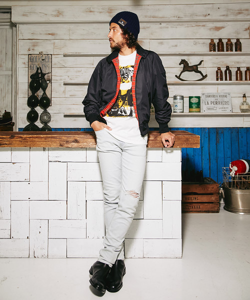 HYSTERIC GLAMOUR(ヒステリックグラマー)の「CR/ROCK’N BONES COVER プリント リブ付Tシャツ(Tシャツ/カットソー・メンズ・ホワイト/イエロー/ブルー・X-SMALL/SMALL/MEDIUM/LARGE)」の10枚目の写真