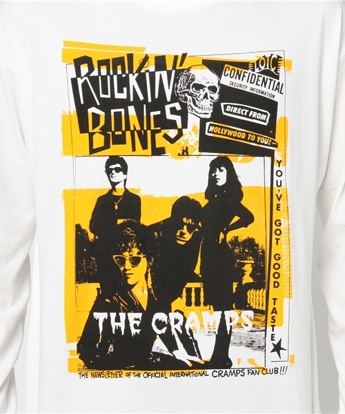 HYSTERIC GLAMOUR(ヒステリックグラマー)の「CR/ROCK’N BONES COVER プリント リブ付Tシャツ(Tシャツ/カットソー・メンズ・ホワイト/イエロー/ブルー・X-SMALL/SMALL/MEDIUM/LARGE)」の13枚目の写真