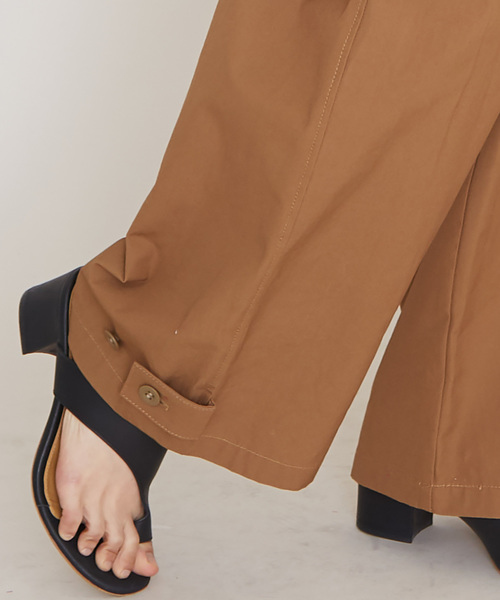 STUDIOUS（ステュディオス）の「【STUDIOUS】ウエストリボン ライトベイカーパンツ（その他パンツ・レディース・ブラウン/カーキ・1/0）」の3枚目の写真