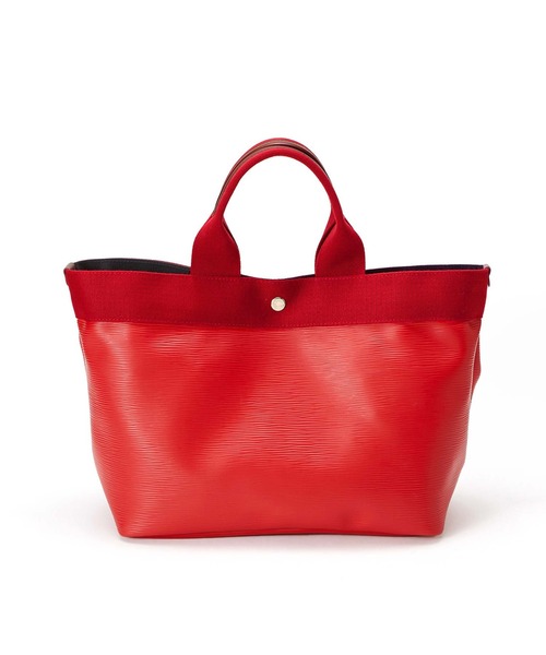 TREASURE TOPKAPI（トレジャートプカピ）の「【VERY 10月号掲載】【Breath TOPKAPI /ブレス トプカピ】【A4対応】【撥水】リプル ネオレザー A4トートバッグ（トートバッグ・レディース・ブラック/グレイッシュベージュ/クリーム/ライトベージュ/ブルー/イエロー/ホワイト/ネイビー/レッド/サーモンピンク/ベージュ系/チャコールグレー/カーキブラウン/オフホワイト/ライトグリーン/ダークカーキ/ライトグレー/ベージュ系その他・FREE）」の18枚目の写真