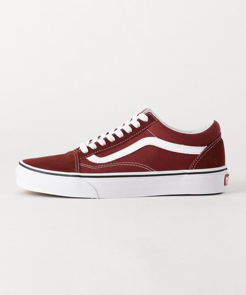 VANS（バンズ）の「VANS（バンズ） OLD SKOOL（スニーカー・レディース・グレー/ワインレッド・5h/6/6h/5）」の2枚目の写真
