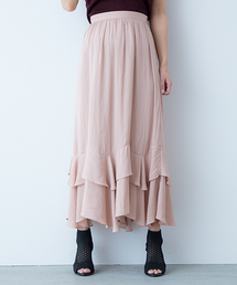 Kalen  BANNER BARRETT | SOFT SATIN RUFFLE SKIRT(スカート)